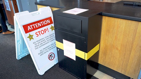 A sign says 